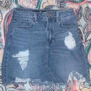 hollister jean skirt